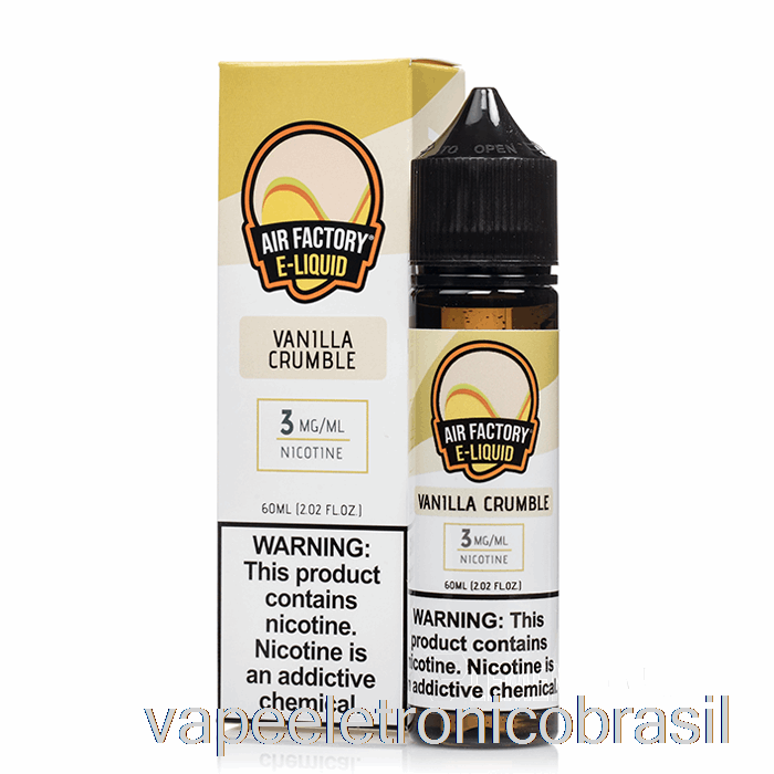 Vape Recarregável Crumble De Baunilha - Fábrica De Ar - 60ml 0mg